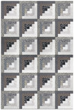 Andover Pre-Cut 12 Block Log Cabin Quilt Kit - Mellow Drama - DARK