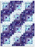 Blank Quilting Pre-Cut 12 Block Log Cabin Quilt Kit - Gypsy Violet