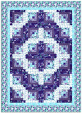 Blank Quilting Pre-Cut 12 Block Log Cabin Quilt Kit - Gypsy Violet