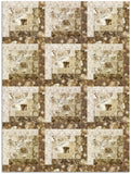 Blank Quilting Pre-Cut 12 Block Log Cabin Quilt Kit - Modern Lace