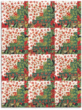 Jordan Fabrics Pre-Cut 12 Block Log Cabin Quilt Kit - Christmas Blossom - Christmas Joy