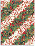 Jordan Fabrics Pre-Cut 12 Block Log Cabin Quilt Kit - Christmas Blossom - Christmas Joy