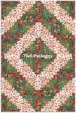 Jordan Fabrics Pre-Cut 12 Block Log Cabin Quilt Kit - Christmas Blossom - Christmas Joy