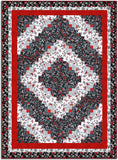 Henry Glass & Co. Pre-Cut 12 Block Log Cabin Quilt Kit - Scarlet Days & Nights