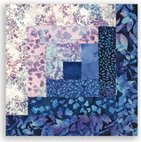 Hoffman Bali Batiks Pre-Cut 12 Block Log Cabin Quilt Kit - Dragonflies At Dusk - DARK