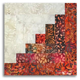 Hoffman Batik Pre-Cut Log Cabin Table Runner Kit - Paprika