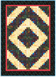 Hoffman Batiks Pre-Cut 12 Block Log Cabin Quilt Kit - Neon Lights