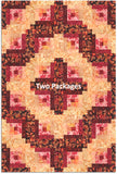 Hoffman Bali Batiks Pre-Cut 12 Block Log Cabin Quilt Kit - Garnet Glow