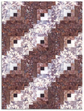 Hoffman Bali Batiks Pre-Cut 12 Block Log Cabin Quilt Kit - Skipping Rocks - BASALT