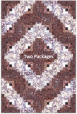 Hoffman Bali Batiks Pre-Cut 12 Block Log Cabin Quilt Kit - Skipping Rocks - BASALT