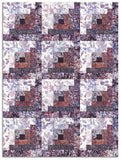 Hoffman Bali Batiks Pre-Cut 12 Block Log Cabin Quilt Kit - Skipping Rocks - GRANITE