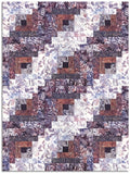 Hoffman Bali Batiks Pre-Cut 12 Block Log Cabin Quilt Kit - Skipping Rocks - GRANITE