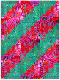 Free Spirit Kaffe Fassett Pre-cut 12 Block Log Cabin Quilt Kit - Jade/Magenta