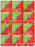 Free Spirit Kaffe Fassett Pre-cut 12 Block Log Cabin Quilt Kit - Orange/Green