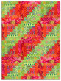 Free Spirit Kaffe Fassett Pre-cut 12 Block Log Cabin Quilt Kit - Orange/Green