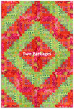 Free Spirit Kaffe Fassett Pre-cut 12 Block Log Cabin Quilt Kit - Orange/Green