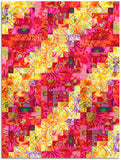 Free Spirit Kaffe Fassett Pre-cut 12 Block Log Cabin Quilt Kit - Sunshine