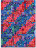 Free Spirit Kaffe Fassett Pre-cut 12 Block Log Cabin Quilt Kit - Blue Bouquet