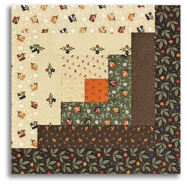 Moda Kansas Troubles Quilters Pre-cut 12 Block Log Cabin Quilt Kit - Autumn Prairie