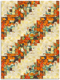 Kaufman Pre-Cut 12-Block Log Cabin Quilt Kit - Sweet Pumpkin Spice