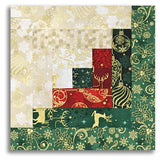 Kaufman Pre-Cut 12-Block Log Cabin Quilt Kit - Traditional Trimmings