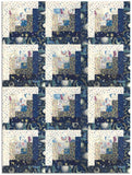 Makower Pre-Cut 12 Block Log Cabin Quilt Kit - Luna