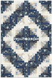 Makower Pre-Cut 12 Block Log Cabin Quilt Kit - Luna