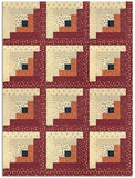 Moda Kansas Troubles Quilters Pre-cut 12 Block Log Cabin Quilt Kit - Daisy Lane - CARNATION