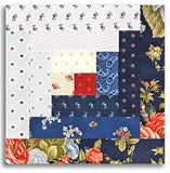 Moda  Pre-cut Log Cabin Table Runner Kit - Grand Haven - BLUE/CREAM