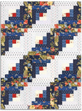 Moda  Pre-cut 12 Block Log Cabin Quilt Kit - Grand Haven - BLUE/CREAM