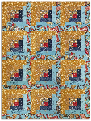 Moda  Pre-cut 12 Block Log Cabin Quilt Kit - Saddle Ranch - BOOTS