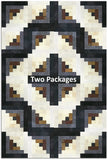 Moda Grunge Pre-cut 12 Block Log Cabin Quilt Kit - Espresso Magic