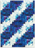 Northcott Pre-Cut 12 Block Log Cabin Quilt Kit - Digital Print - Illuminations