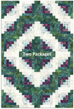 Northcott Pre-Cut 12 Block Log Cabin Quilt Kit - Digital Print - Midas Touch #2