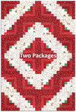 P&B Textiles Pre-Cut 12 Block Log Cabin Quilt Kit - Little Darlings Christmas