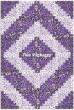 Riley Blake Pre-Cut 12-Block Log Cabin Quilt Kit - Plum Petals