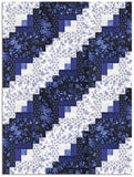 Windham Pre-Cut 12 Block Log Cabin Quilt Kit - Jasper Blue