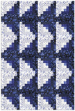 Windham Pre-Cut 12 Block Log Cabin Quilt Kit - Jasper Blue