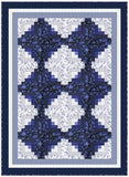 Windham Pre-Cut 12 Block Log Cabin Quilt Kit - Jasper Blue