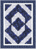 Windham Pre-Cut 12 Block Log Cabin Quilt Kit - Jasper Blue