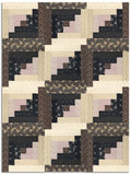 Windham Pre-Cut 12 Block Log Cabin Quilt Kit - Circa: Onyx