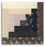 Windham Pre-Cut 12 Block Log Cabin Quilt Kit - Circa: Onyx