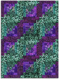 Hoffman Bali Batiks Pre-Cut 12 Block Log Cabin Quilt Kit - Crocus