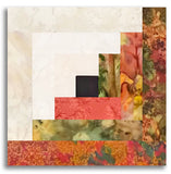 Hoffman Batik Scrappy Pre-Cut 12 Block Log Cabin Quilt Kit - Rogue Valley Autumn