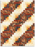 Hoffman Bali Batiks Pre-Cut 12 Block Log Cabin Quilt Kit - Autumn Sunsets - WARM