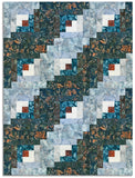 Hoffman Bali Batiks Pre-Cut 12 Block Log Cabin Quilt Kit - Driftwood - TIDE