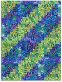 Free Spirit Kaffe Fassett Pre-cut 12 Block Log Cabin Quilt Kit - Blue/Green