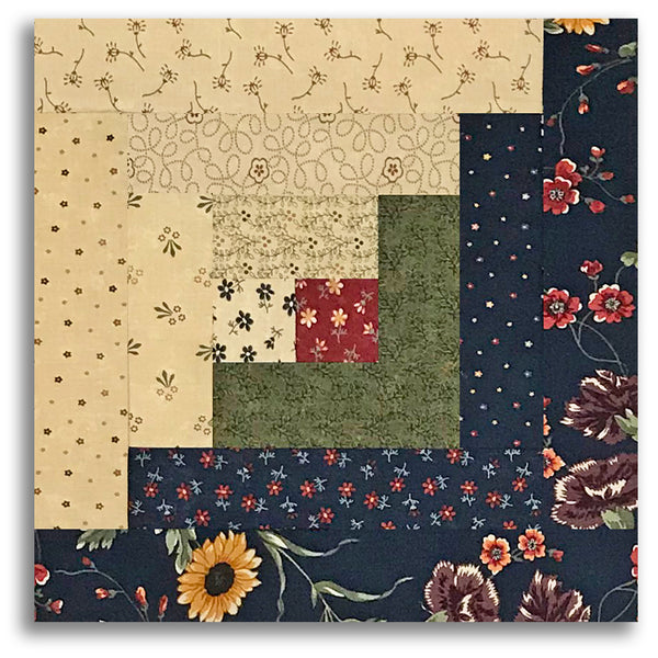 Moda Kansas Troubles Quilters Pre-cut 12 Block Log Cabin Quilt Kit - Daisy Lane - DAISY BLUE