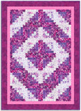 Hoffman Bali Batiks Pre-Cut 12 Block Log Cabin Quilt Kit - Berry Bliss