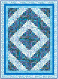 Hoffman Bali Batiks Pre-Cut 12 Block Log Cabin Quilt Kit - Blueberry Blast